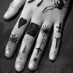 Tattoo ideas for fingers, Knuckle, Palm