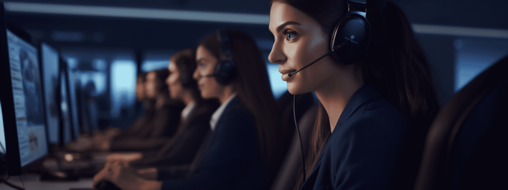 Customer service reps use contact center software to process customer support