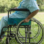 A photo of a disabled person